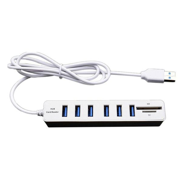 hubs 6 port universal mini usb hub 20 high speed splitter adapter with tf sd card reader for windows mac pc
hubs 6 port universal mini usb hub 20 high speed splitter adapter with tf sd card reader for windows mac pc