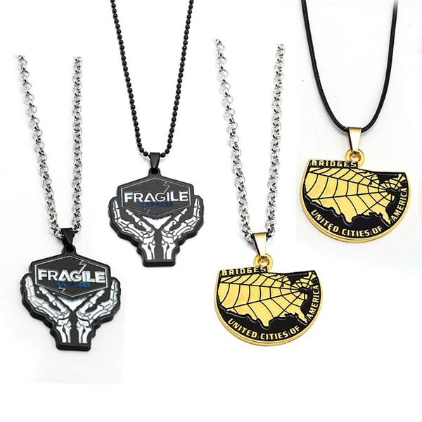 pendant necklaces game death stranding cosplay necklace metal fragile map logo choker men women jewelry accessories, Silver
pendant necklaces game death stranding cosplay necklace metal fragile map logo choker men women jewelry accessories, Silver