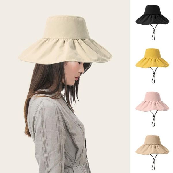 wide brim hats women sunscreen hat beach fisherman summer anti-uv sun protection sunshade solid color outdoor casual, Blue;gray
wide brim hats women sunscreen hat beach fisherman summer anti-uv sun protection sunshade solid color outdoor casual, Blue;gray