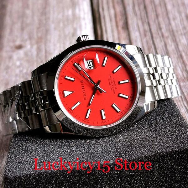 red automatic men watch sapphire glass 21 jewels miyota 8215 jubilee/oyster strap screw crown wristwatches, Slivery;brown
red automatic men watch sapphire glass 21 jewels miyota 8215 jubilee/oyster strap screw crown wristwatches, Slivery;brown