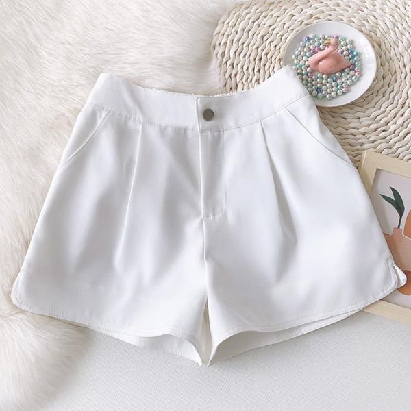 women's shorts 2022 women summer short pants casual high waist solid color female trousers outwear white, White;black
women's shorts 2022 women summer short pants casual high waist solid color female trousers outwear white, White;black