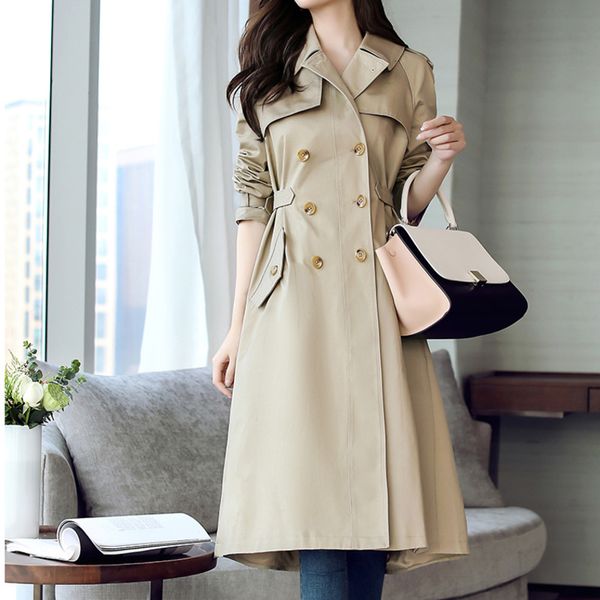 women's trench coats double-breasted trench women's coat fall long-waisted clothes with loose-belt covers korean style spring jack, Tan;black
women's trench coats double-breasted trench women's coat fall long-waisted clothes with loose-belt covers korean style spring jack, Tan;black