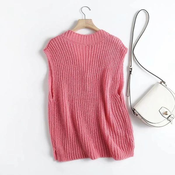 women's vests vanovich v-neck knitted solid color retro vest 2022 autumn and winter pink sweater, Black;white
women's vests vanovich v-neck knitted solid color retro vest 2022 autumn and winter pink sweater, Black;white