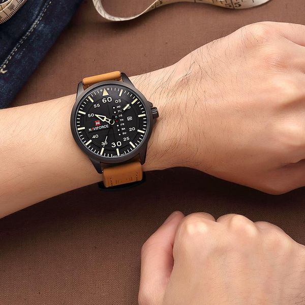 wristwatches military watch men 2021 sports male watches waterproof leather strap quartz relogio masculino, Slivery;brown
wristwatches military watch men 2021 sports male watches waterproof leather strap quartz relogio masculino, Slivery;brown