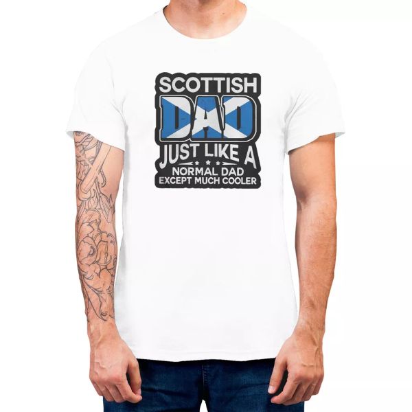 scottish dad just like a normal dad except much cooler nice gift t-shirt, White;black
scottish dad just like a normal dad except much cooler nice gift t-shirt, White;black