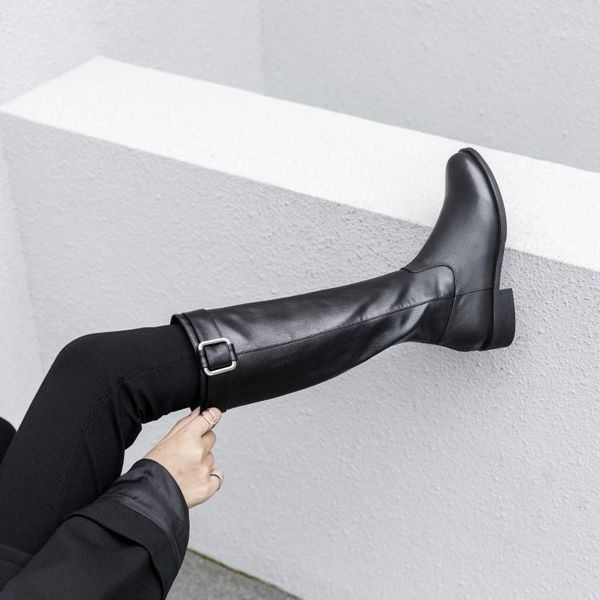 boots women's buckle high korean version size ladies leather style cowhide thick heel low-heeled metal natural1, Black
boots women's buckle high korean version size ladies leather style cowhide thick heel low-heeled metal natural1, Black