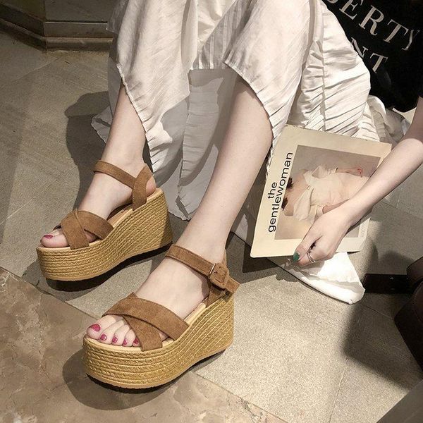 sandals simple one-word for women with summer heels, wedges, platform, sponge base, korean fashion buckles, Black
sandals simple one-word for women with summer heels, wedges, platform, sponge base, korean fashion buckles, Black