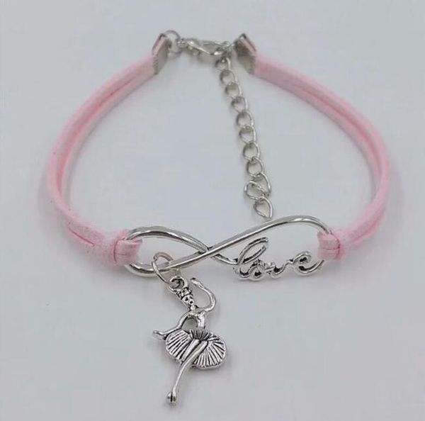 charm bracelets 10pcs/lot infinity love 8 bracelet dancing / ballet girl heart pendant women/ men simple bracelets/bangles jewelry gift, Golden;silver
charm bracelets 10pcs/lot infinity love 8 bracelet dancing / ballet girl heart pendant women/ men simple bracelets/bangles jewelry gift, Golden;silver