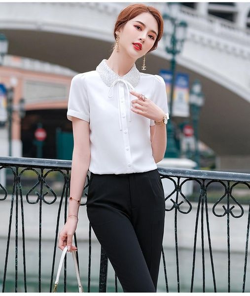 women's blouses & shirts fashion women work white short sleeve summer office ladies 2 piece pant and sets
women's blouses & shirts fashion women work white short sleeve summer office ladies 2 piece pant and sets