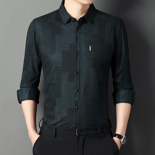 men's casual shirts classic plaid cotton 2021 autumn middle-aged slim fit streetwear social party blouse star stage dress shirt, White;black
men's casual shirts classic plaid cotton 2021 autumn middle-aged slim fit streetwear social party blouse star stage dress shirt, White;black