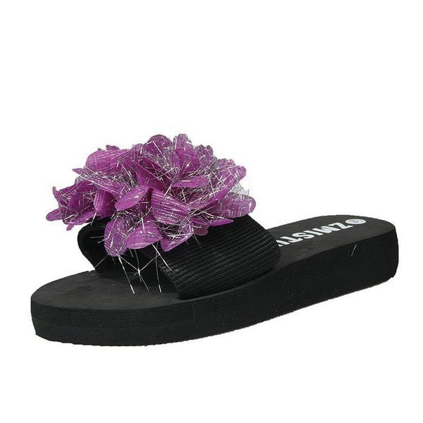 women's sandals style summer wear fashion slippers one word stand shoes female student korean flower, Black
women's sandals style summer wear fashion slippers one word stand shoes female student korean flower, Black