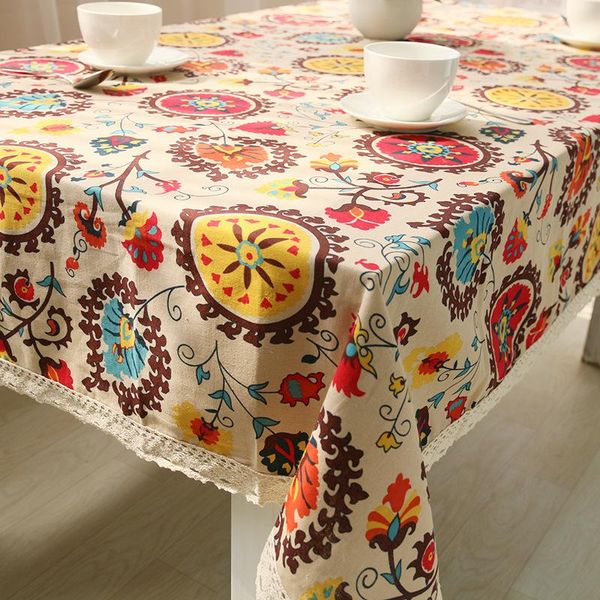 pastoral cotton & linen table cloth colorful printed rectangular cover lace edge tablecloth for wedding
pastoral cotton & linen table cloth colorful printed rectangular cover lace edge tablecloth for wedding