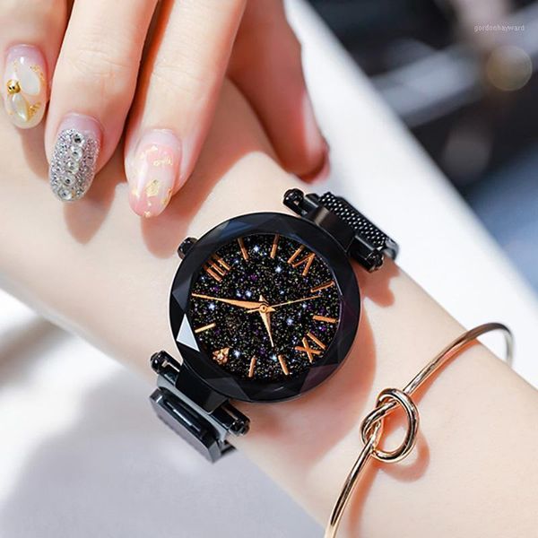 wristwatches 2021 starry sky watch women's luxury magnetic magnet buckle quartz wristwatch geometric surface female luminous watches, Slivery;brown
wristwatches 2021 starry sky watch women's luxury magnetic magnet buckle quartz wristwatch geometric surface female luminous watches, Slivery;brown