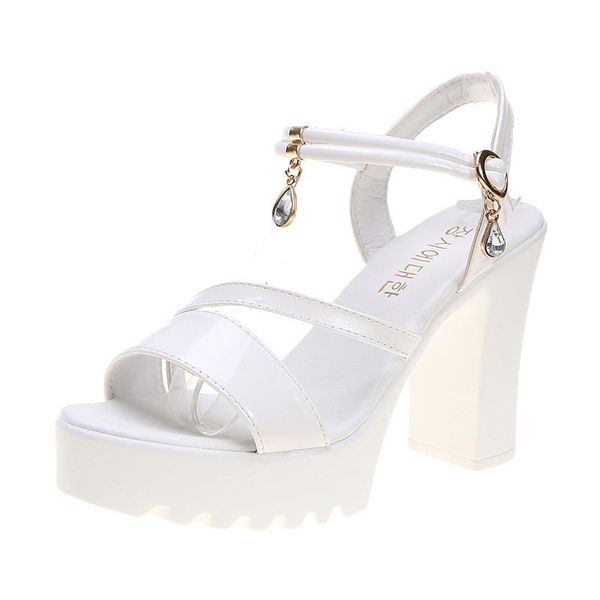 summer sandals women shoes woman thick high heels platform crystal fish mouth buckle strap solid leather ladies, Black
summer sandals women shoes woman thick high heels platform crystal fish mouth buckle strap solid leather ladies, Black