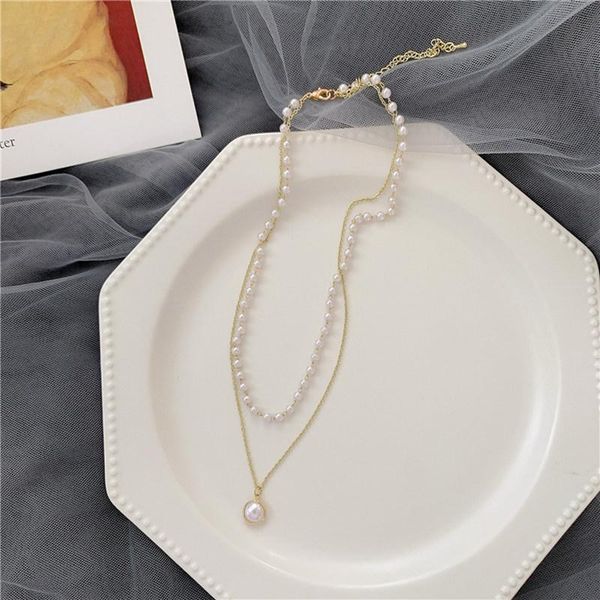 sjbo-13 the fashion contracted joker collarbone chain double pearl necklace women chokers, Golden;silver
sjbo-13 the fashion contracted joker collarbone chain double pearl necklace women chokers, Golden;silver