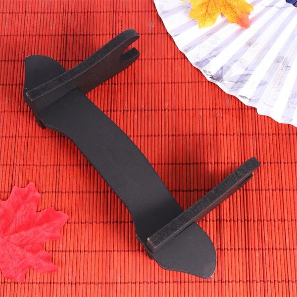 hooks & rails 2pcs stand delicate wooden katana display bracket rack holder stable organizer (black)