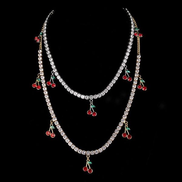 pendant necklaces bling full zircon tennis iced out chain necklace for women romantic fruit hip hop choker jewlery accessories, Silver
pendant necklaces bling full zircon tennis iced out chain necklace for women romantic fruit hip hop choker jewlery accessories, Silver