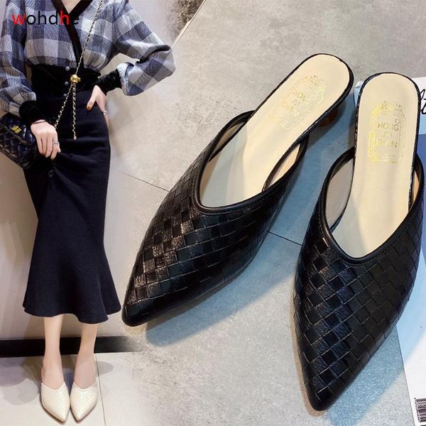 dress shoes wohdhe women mules pointed toe leather spring summer low heels pumps sandals 2021 slides, Black
dress shoes wohdhe women mules pointed toe leather spring summer low heels pumps sandals 2021 slides, Black