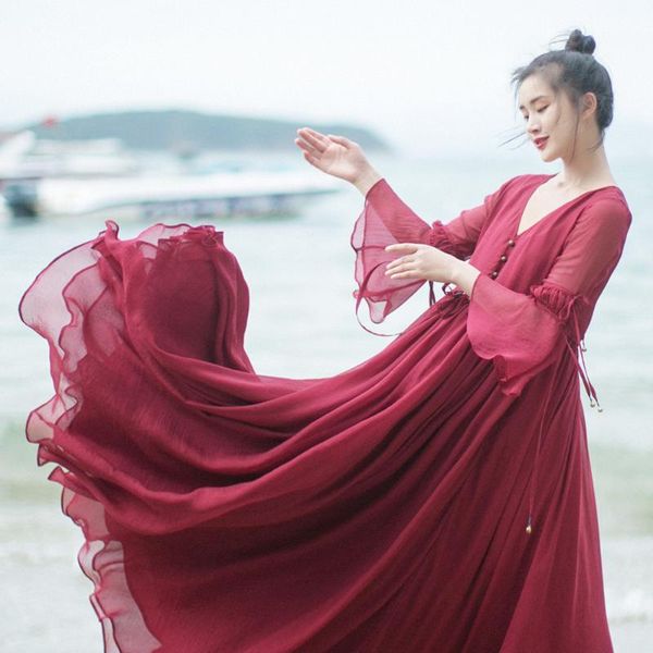 casual dresses mm154 arrival summer 2021 women vintage red three quarter sleeve long maxi large bottom beach dress chiffon, Black;gray
casual dresses mm154 arrival summer 2021 women vintage red three quarter sleeve long maxi large bottom beach dress chiffon, Black;gray