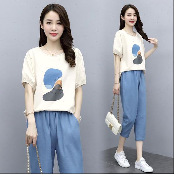 two piece set summer casual women tracksuits print suit and pants loose sportswear femme fashion sets w247, Gray
two piece set summer casual women tracksuits print suit and pants loose sportswear femme fashion sets w247, Gray