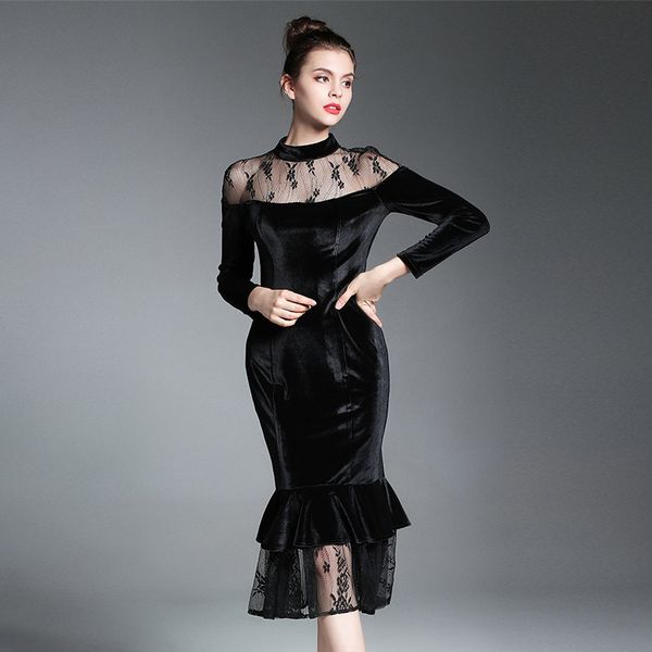 casual dresses british runway autumn goal velvet income plissado strapless black perspective trumpet s-xl slx6, Black;gray
casual dresses british runway autumn goal velvet income plissado strapless black perspective trumpet s-xl slx6, Black;gray