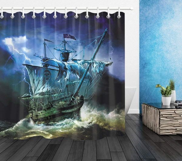 pirate ghost ship shower curtain bathroom durable fabric bathroom pendant creative with 12 hooks 180x180cm
pirate ghost ship shower curtain bathroom durable fabric bathroom pendant creative with 12 hooks 180x180cm