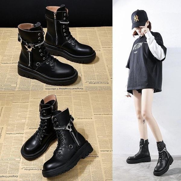 boots 2021 thick bottomed women's autumn and winter british fashion high korean net red thin short, Black
boots 2021 thick bottomed women's autumn and winter british fashion high korean net red thin short, Black