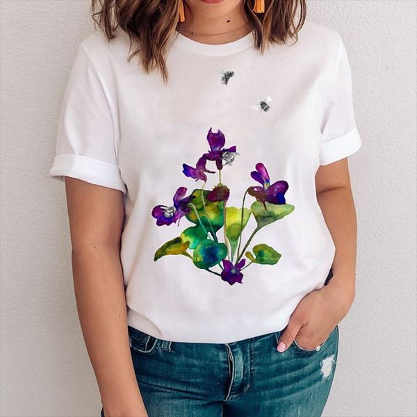 and women graphic style kawaii men t shirt fashion floral plant flower casual 90s clothes lady tees print clothing, White;black
and women graphic style kawaii men t shirt fashion floral plant flower casual 90s clothes lady tees print clothing, White;black