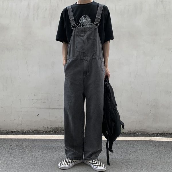 men's jeans grey men 2021 korean version of straight tooling jumpsuits one-piece bib denim trousers, Blue
men's jeans grey men 2021 korean version of straight tooling jumpsuits one-piece bib denim trousers, Blue