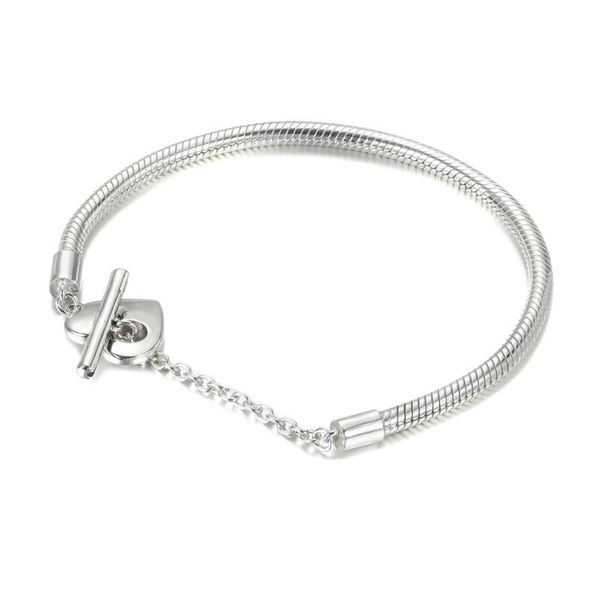 charm bracelets s925 bead dangle bracelet for women moments heart t-bar clasp snake chain girl lady gift, Golden;silver
charm bracelets s925 bead dangle bracelet for women moments heart t-bar clasp snake chain girl lady gift, Golden;silver