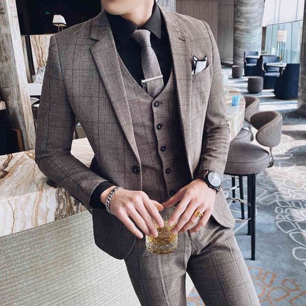 suits british style 3 male pc suit plaid spring 2021 thin fit wedding for men all game formal business wear tuxedo xrbg, White;black
suits british style 3 male pc suit plaid spring 2021 thin fit wedding for men all game formal business wear tuxedo xrbg, White;black