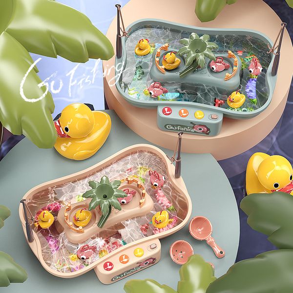 2021 Child Toy Magnetic Fishing Music Electric Circulation Fishing Duck Fishing Platform Water Play Game Toys for Kids Gift
2021 Child Toy Magnetic Fishing Music Electric Circulation Fishing Duck Fishing Platform Water Play Game Toys for Kids Gift