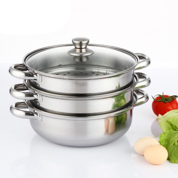 pans 1 pcs 28cm multifunctional steam pot three layers stockpot stainless steel steamer cooking boiler cookware,silver
pans 1 pcs 28cm multifunctional steam pot three layers stockpot stainless steel steamer cooking boiler cookware,silver