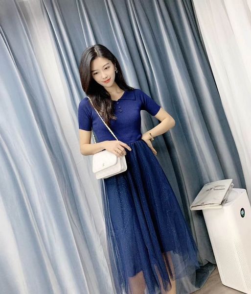 dresses one piece summer casual sweater women turn-down collar tulle mesh patchwork mid-calf dark blue pink, Black;gray
dresses one piece summer casual sweater women turn-down collar tulle mesh patchwork mid-calf dark blue pink, Black;gray
