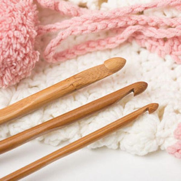 12-size bamboo crochet hooks needles handmade sewing knit weave crafts home diy knitting tools notions, Black
12-size bamboo crochet hooks needles handmade sewing knit weave crafts home diy knitting tools notions, Black
