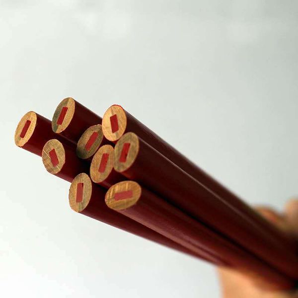 red 6 core wood fine pen oval all small woodworking pencil, Black;red
red 6 core wood fine pen oval all small woodworking pencil, Black;red