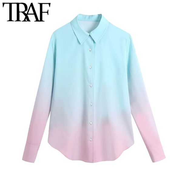 women fashion tie-dye print loose blouse vintage long sleeve button-up female shirts blusas chic 210507, White
women fashion tie-dye print loose blouse vintage long sleeve button-up female shirts blusas chic 210507, White