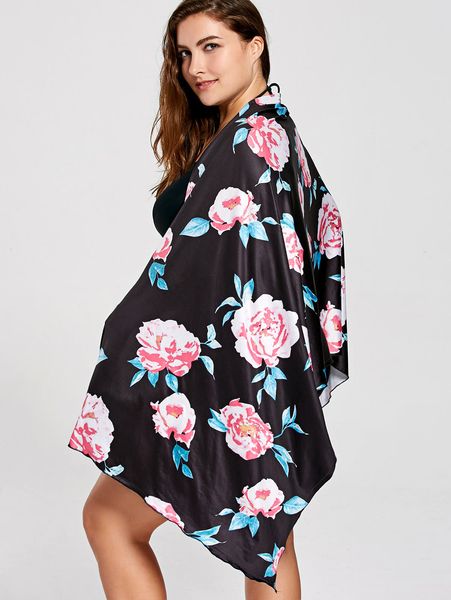 women's plus size autumn beach bikini blouse multi functional shawl wrapped skirt sunscreen a6038