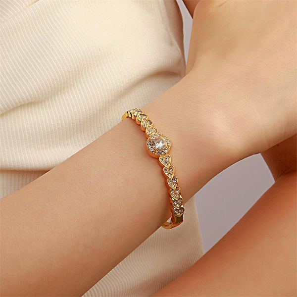 link, chain vintage crystal love bracelets fashion simplicity rhinestone charm couple bangles for women jewelry gifts, Black
link, chain vintage crystal love bracelets fashion simplicity rhinestone charm couple bangles for women jewelry gifts, Black