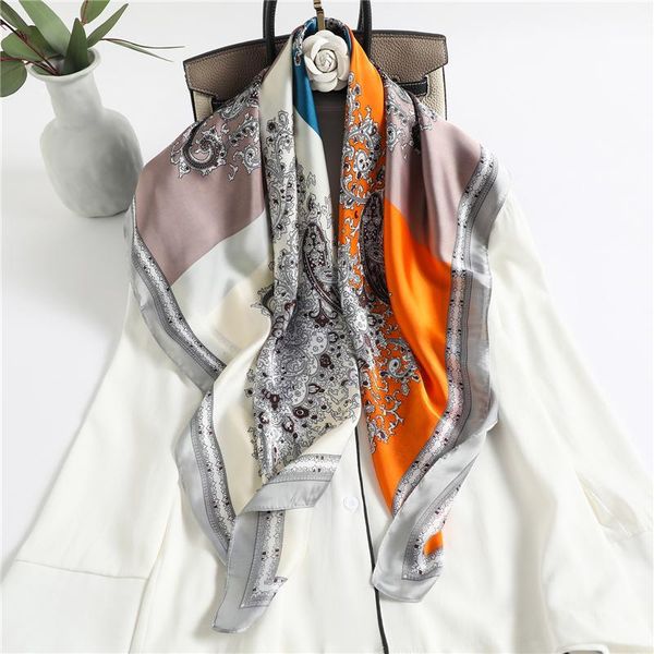 scarves design print scarf women silk feeling square shawl wraps foulard hijab paisley large bandana headband, Blue;gray
scarves design print scarf women silk feeling square shawl wraps foulard hijab paisley large bandana headband, Blue;gray
