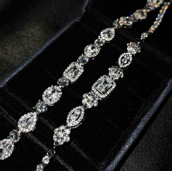 link, chain high carbon rhinestone bracelet women ins unique design moissan gem tender ladies delicate hand, Black
link, chain high carbon rhinestone bracelet women ins unique design moissan gem tender ladies delicate hand, Black