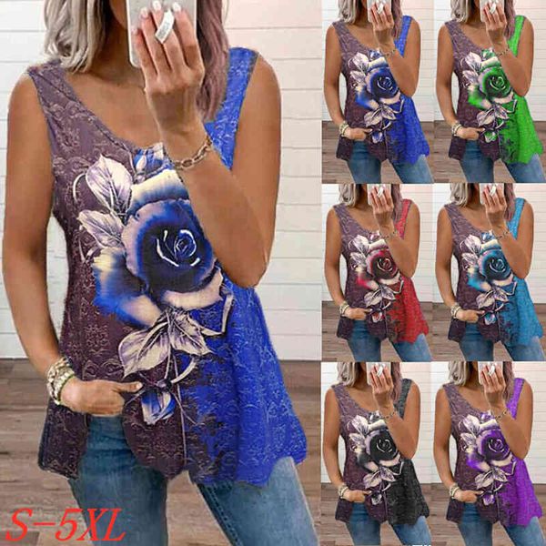 summer v-neck fashion rose printed sleeveless women vintage casual loose tank ladies, White
summer v-neck fashion rose printed sleeveless women vintage casual loose tank ladies, White