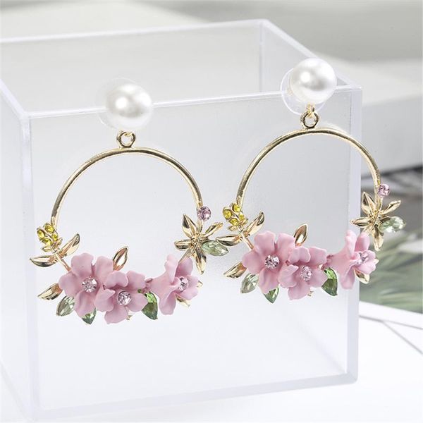 hoop & huggie 1 pair fashion flower earrings big round ladies pearl heart crystal pottery for women, Golden;silver
hoop & huggie 1 pair fashion flower earrings big round ladies pearl heart crystal pottery for women, Golden;silver