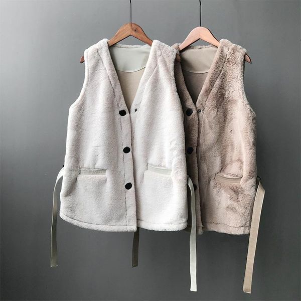 women's vests autumn fur vest korean chic good quality faux coat women warm sleeveless jacket with belt female streetwear outwear loose, Black;white
women's vests autumn fur vest korean chic good quality faux coat women warm sleeveless jacket with belt female streetwear outwear loose, Black;white