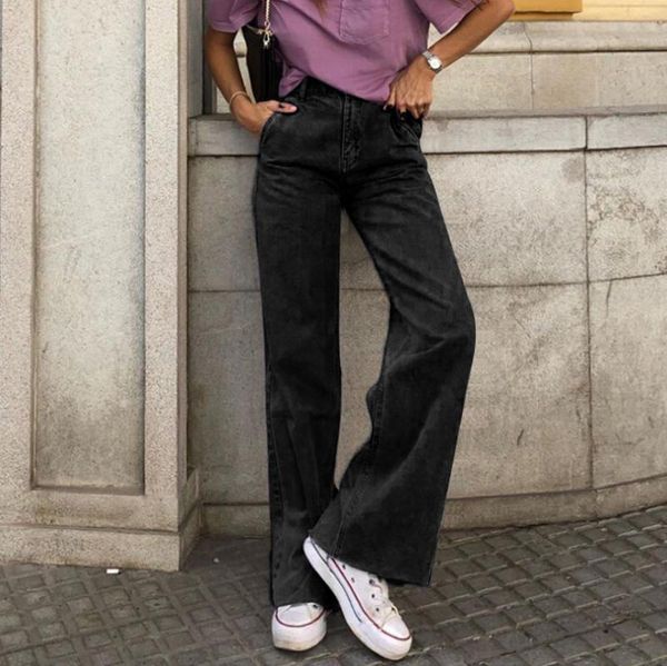 women's jeans high waist denim trousers loose solid color straight wide leg mom streetwear female clothing #h, Blue
women's jeans high waist denim trousers loose solid color straight wide leg mom streetwear female clothing #h, Blue