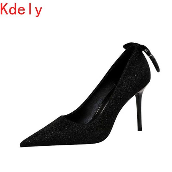 solid fashion 9.5cm thin high heels shallow blingbling bow wedding female shoes club party pumps ladies dress women, Black
solid fashion 9.5cm thin high heels shallow blingbling bow wedding female shoes club party pumps ladies dress women, Black