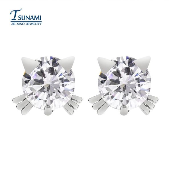 stud fashionable elegant cat head zircon earrings four colors for a woman/girl wedding party gift er-180, Golden;silver
stud fashionable elegant cat head zircon earrings four colors for a woman/girl wedding party gift er-180, Golden;silver