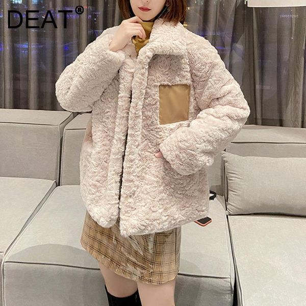 women's fur & faux deat 2021 apricot winter arrivals coat warm temperament fashionable lapel long sleeve 11d3475, Black
women's fur & faux deat 2021 apricot winter arrivals coat warm temperament fashionable lapel long sleeve 11d3475, Black