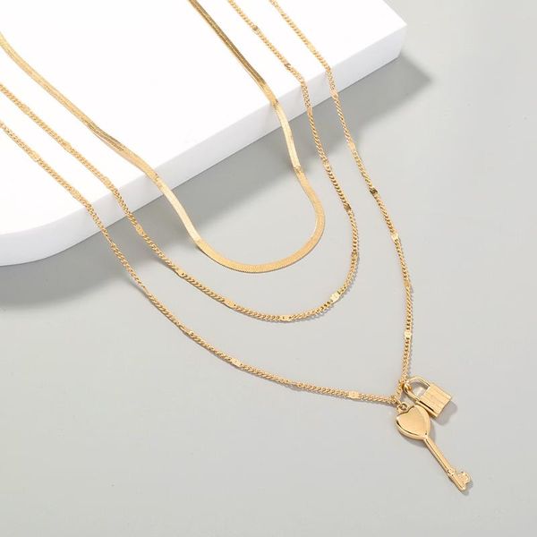 chains padlock pendant necklace simple minimalist gold color lock lasso long necklaces for women jewelry, Silver
chains padlock pendant necklace simple minimalist gold color lock lasso long necklaces for women jewelry, Silver