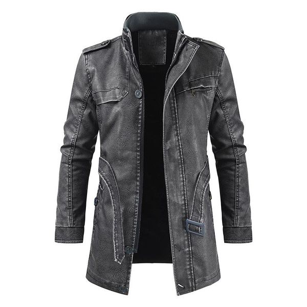 men winter brand long thick fleece leather jacket coat outwear fashion warm casual vintage faux men's fur &, Black
men winter brand long thick fleece leather jacket coat outwear fashion warm casual vintage faux men's fur &, Black